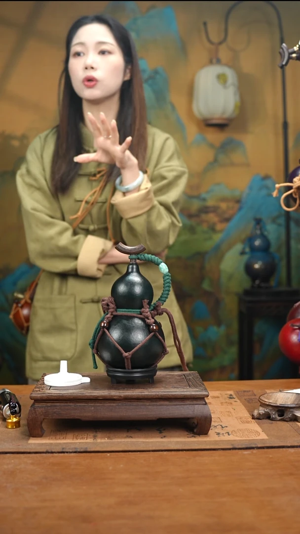 YE035复古网兜款天然酒葫芦（一物一拍）