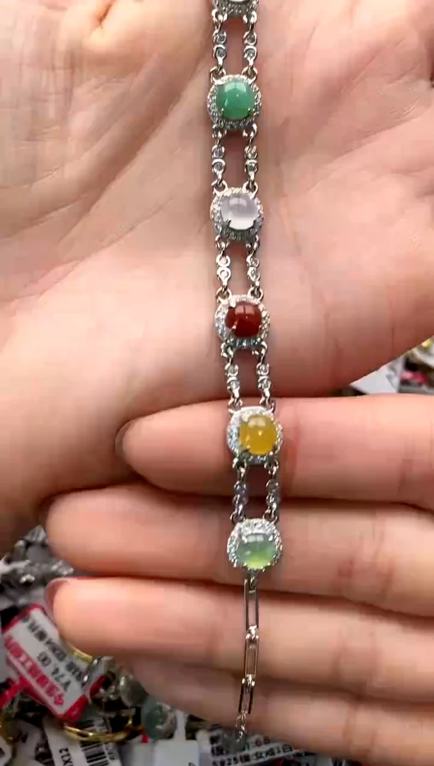 【闪购商品】翡翠戒指银S925镶嵌999999    6