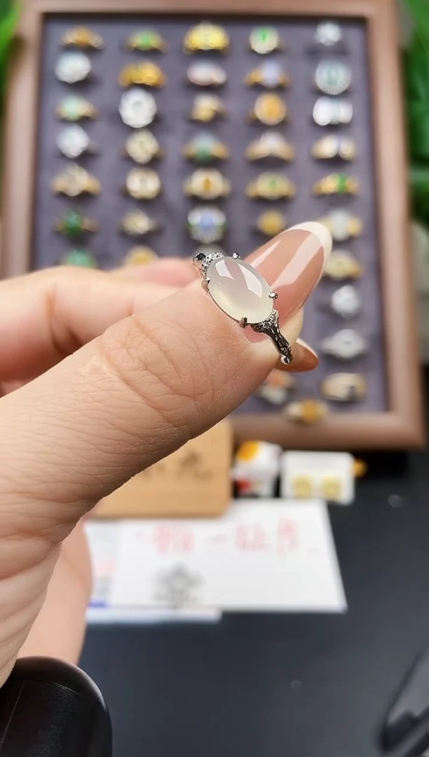 银S925镶嵌戒指翡翠45