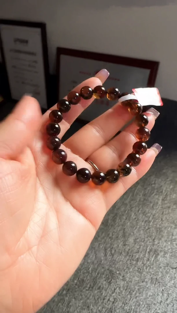 未镶嵌琥珀手串#43微瑕缅甸琥珀药珀手串9mm