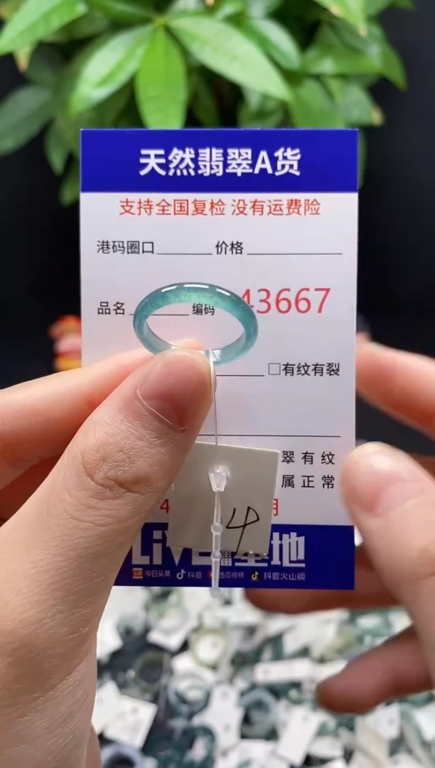 翡翠戒指未镶嵌天然翡翠戒圈3667