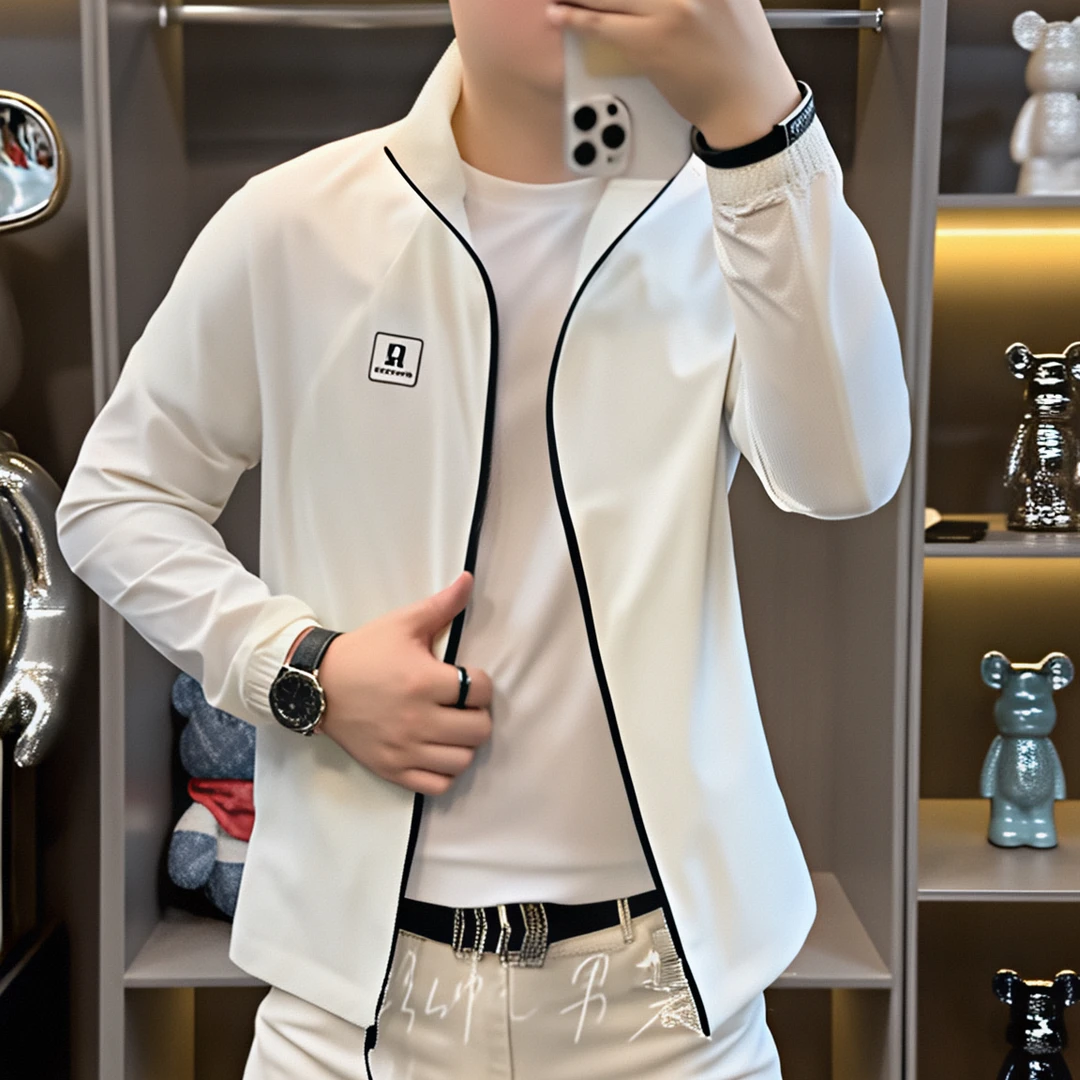 夏季新款男士防晒速干上衣收口袖立领运动休闲夹克外套帅气修身