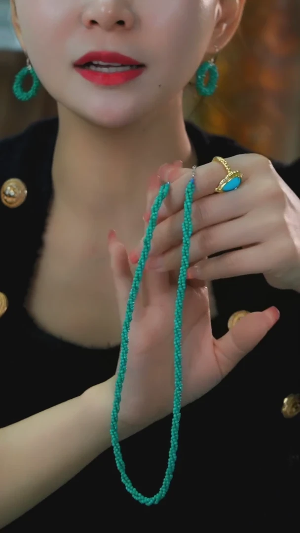 【闪购商品】绿松石项链银S925镶嵌发货一件