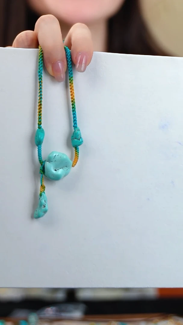 绿松石未镶嵌项链浅**烟项链