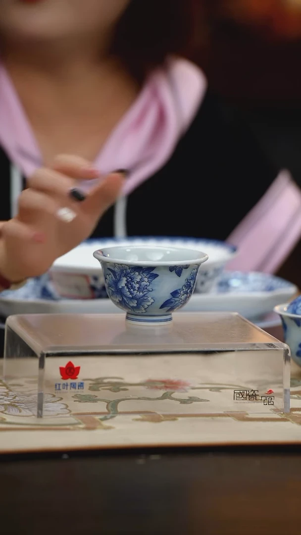 （红叶手作）牡丹大压手杯