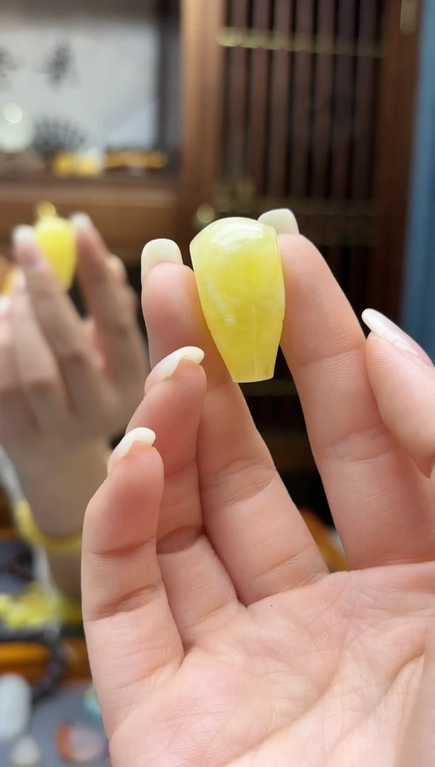 裸石蜜蜡未镶嵌蜜蜡三通配饰GW