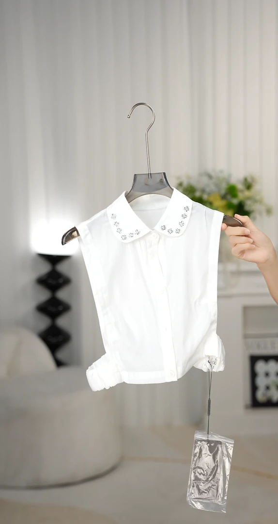 尖领纯色单色薄款娃娃领衬衫百搭30031-2075