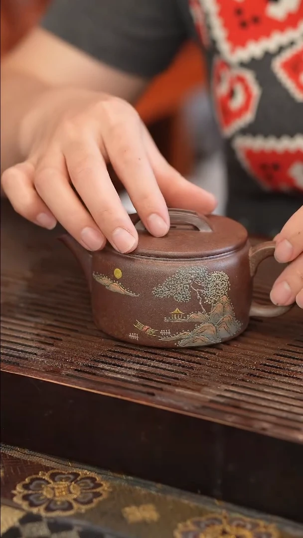 茶壶紫砂原矿手工制作宽口
