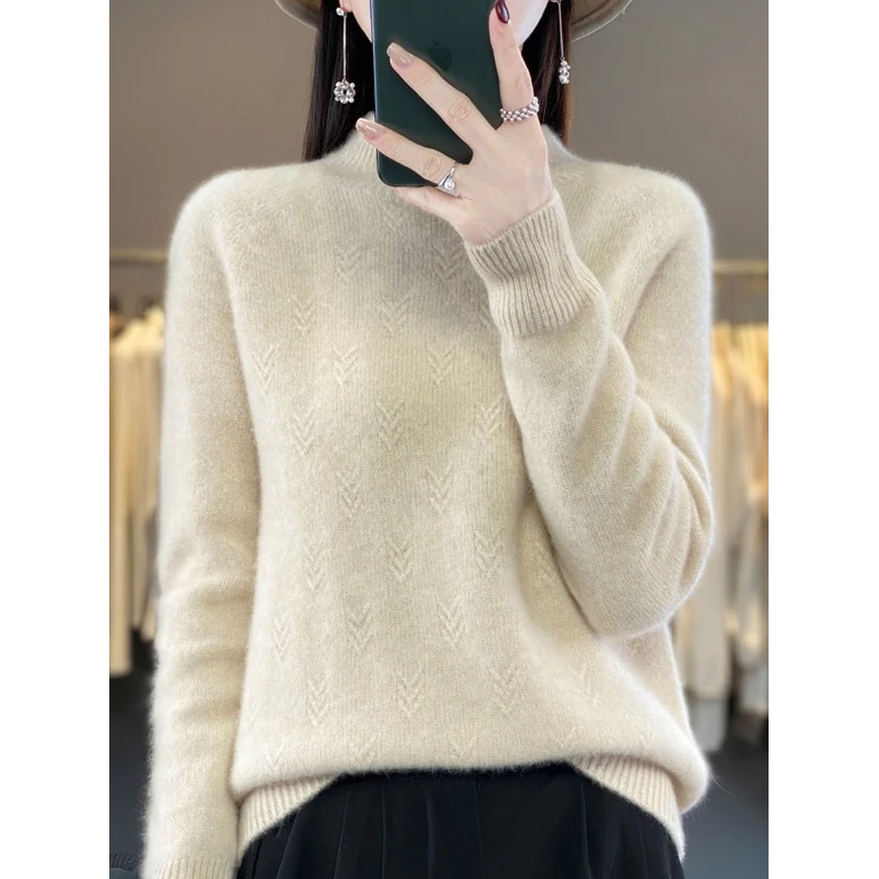 ZHANGLIXI一线成衣加厚显瘦羊毛衫上衣百搭宽松休闲YM-QHNJR-866