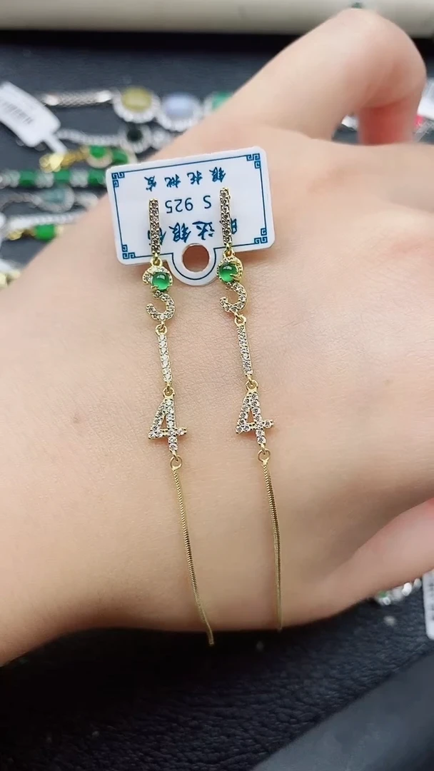 银S925镶嵌戒指翡翠1