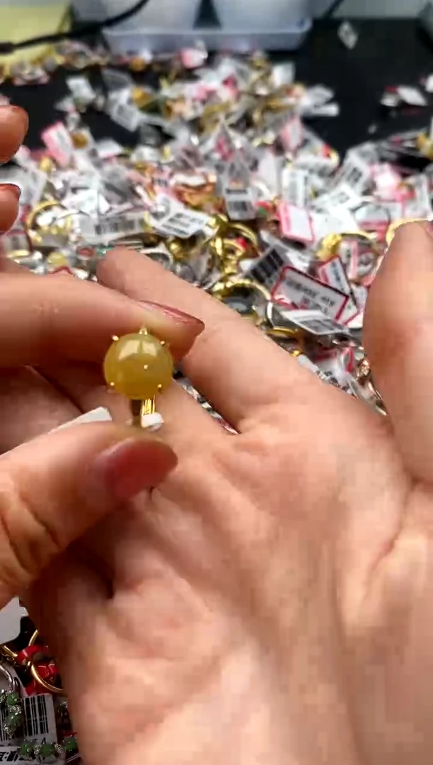 【闪购商品】翡翠戒指银S925镶嵌44444444     4