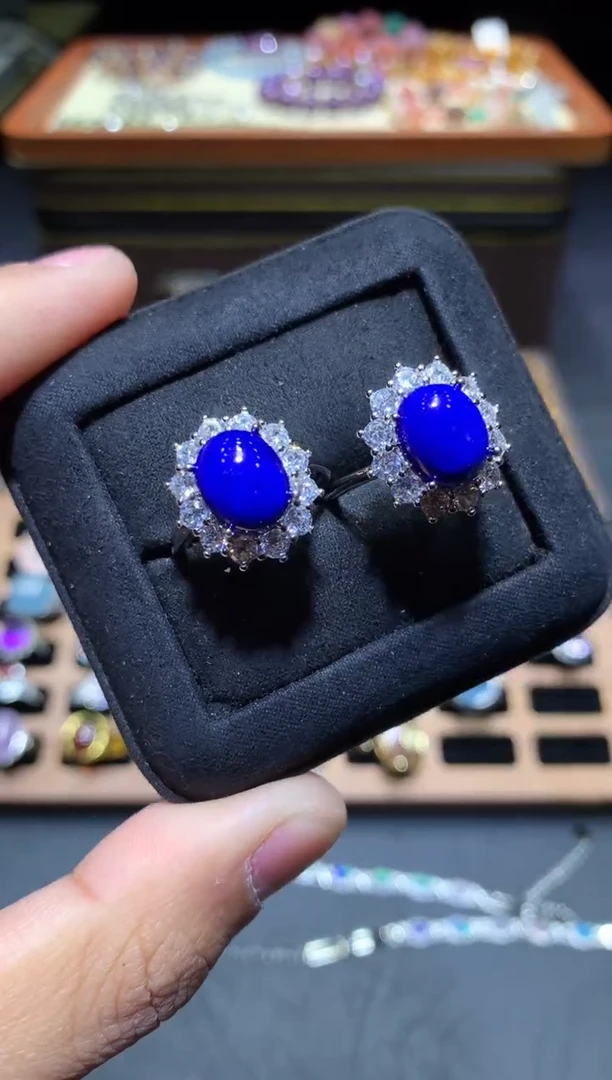 【闪购商品】青金石戒指未镶嵌K39【多样性发其一】