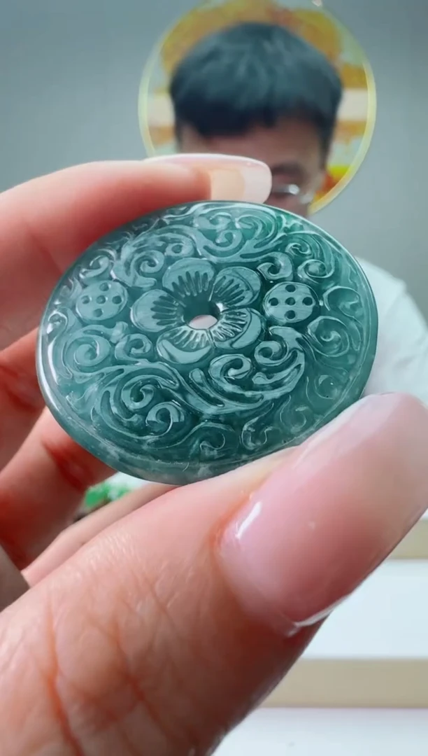 翡翠未镶嵌颈饰花扣多样性随机发其一