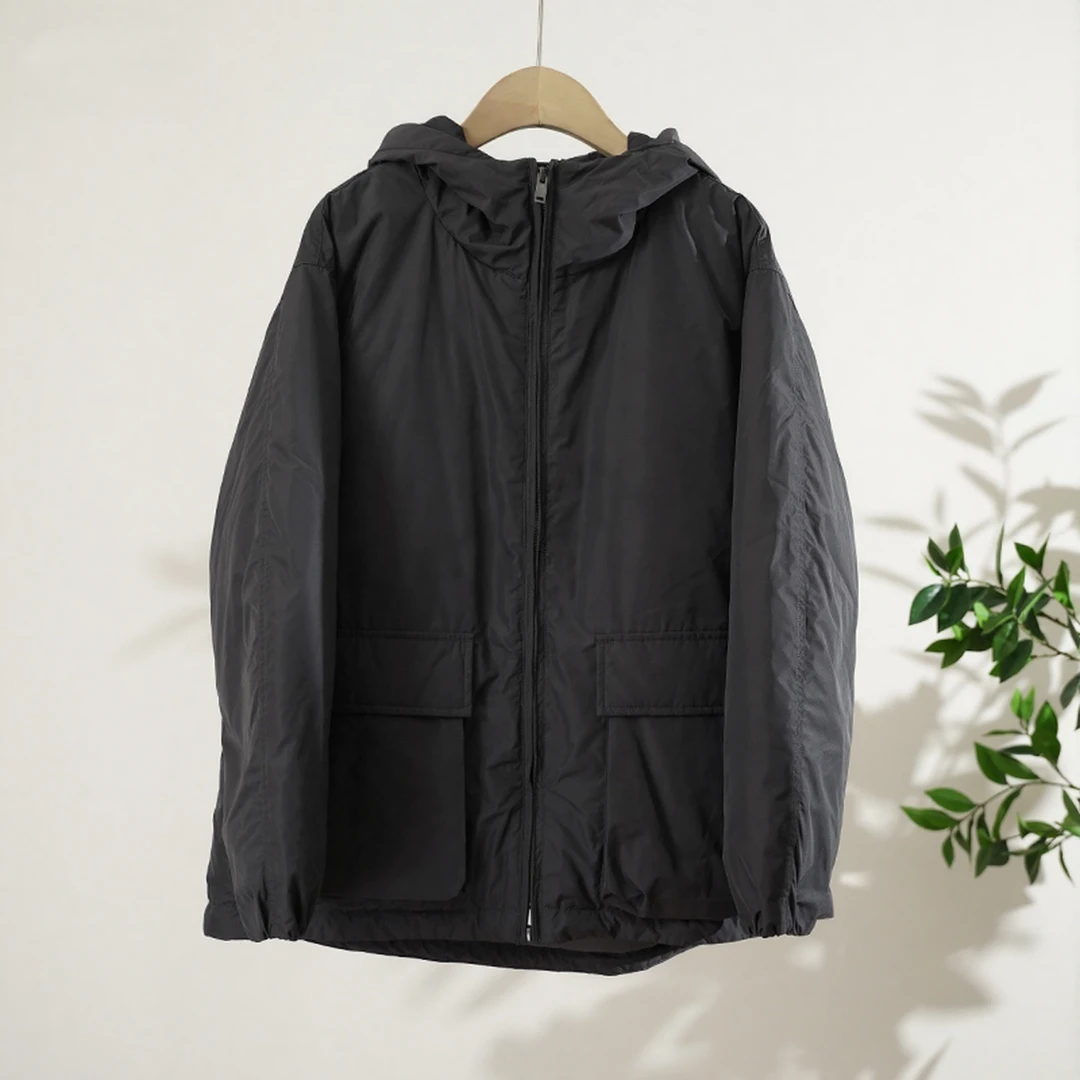 轻量感！芬兰订单手感顺滑高性能保暖连帽口袋鹅绒服（241579）