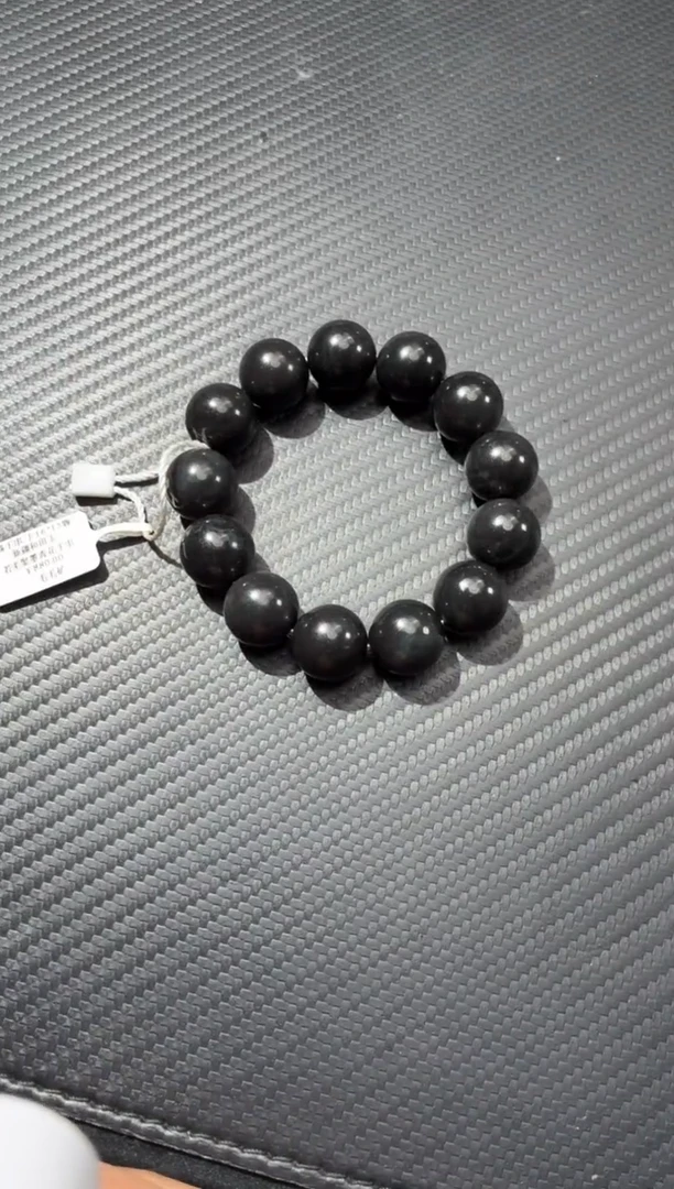 未镶嵌手链和田玉若羌毛毛矿青花手串卡16微色差