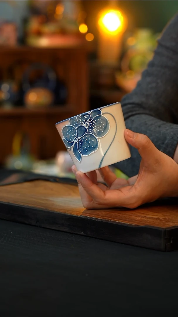 杯手绘心瓷陶瓷浮力