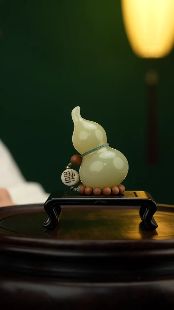 玉【手捻玉福禄】天然玉石手把件
