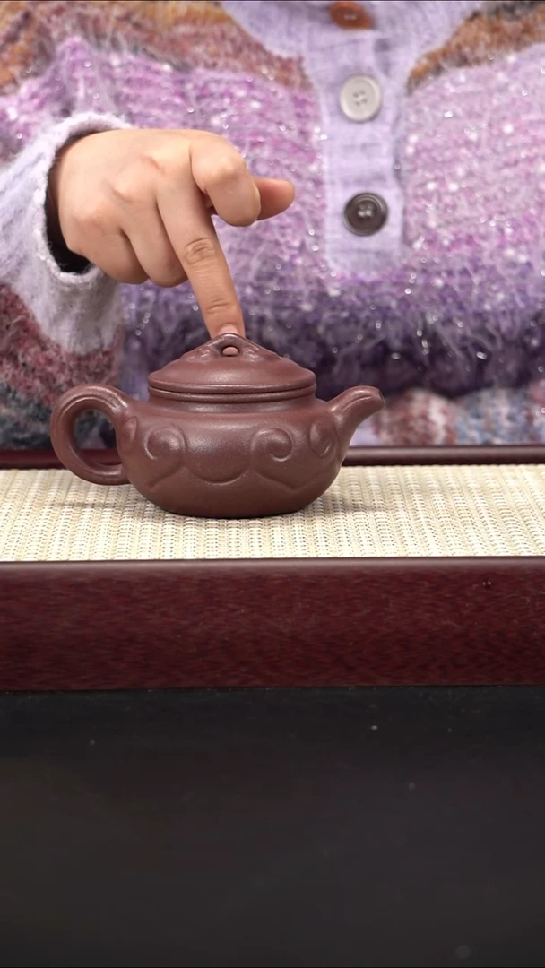 茶壶紫砂桃花泥  仿古如意