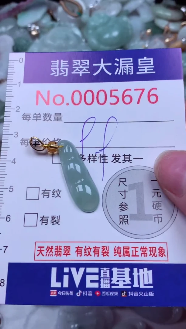 吊坠(不含链)未镶嵌翡翠5676