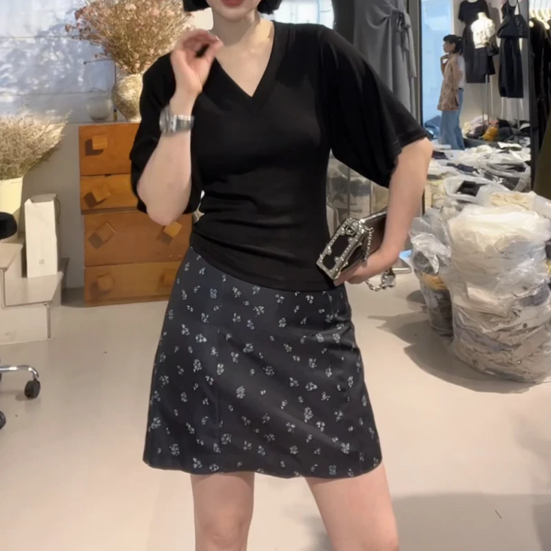 2806F夏季百搭高腰半身裙LK2504500