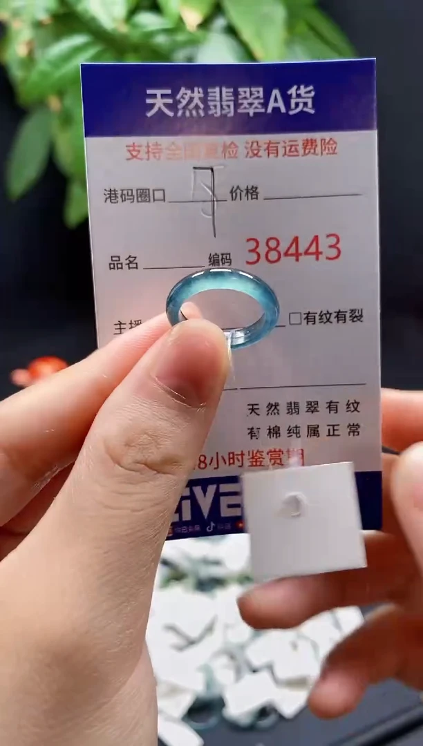 翡翠戒指未镶嵌天然翡翠戒圈8443