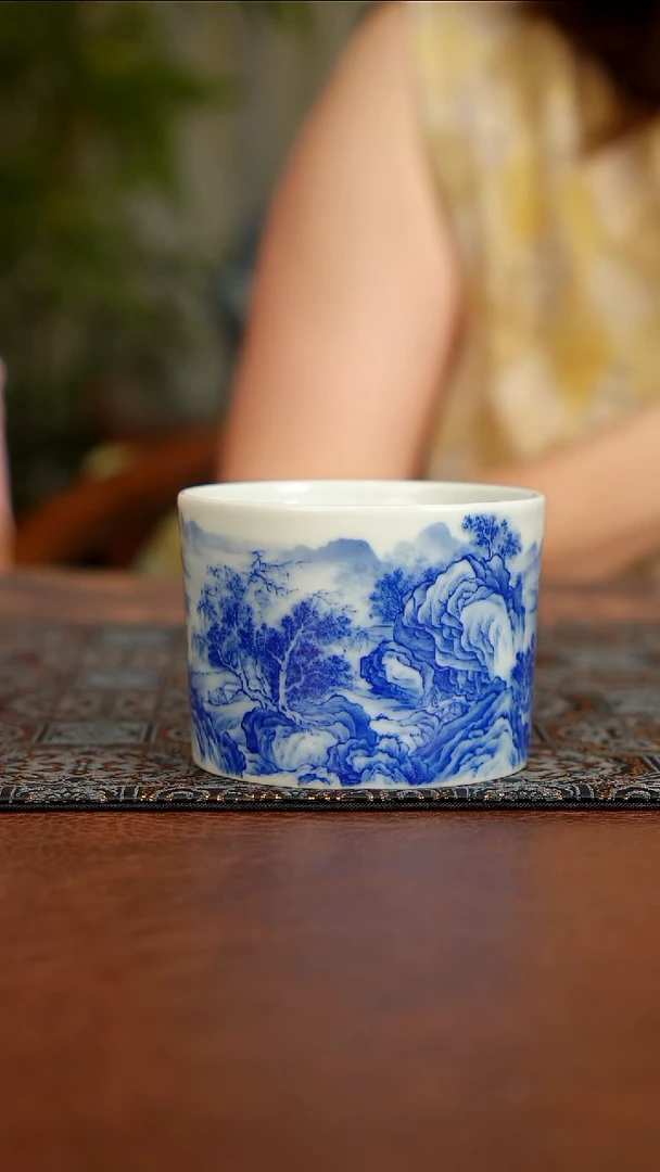 瓷片【半山晓野】 宋画山水1111潇湘八景