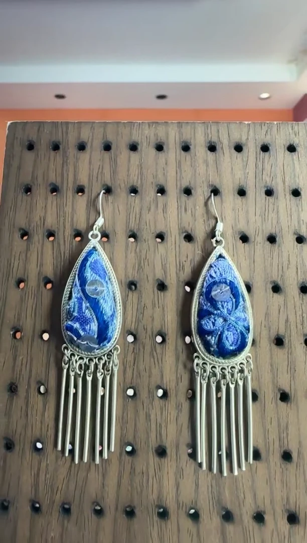 织绣非遗手工刺绣首饰