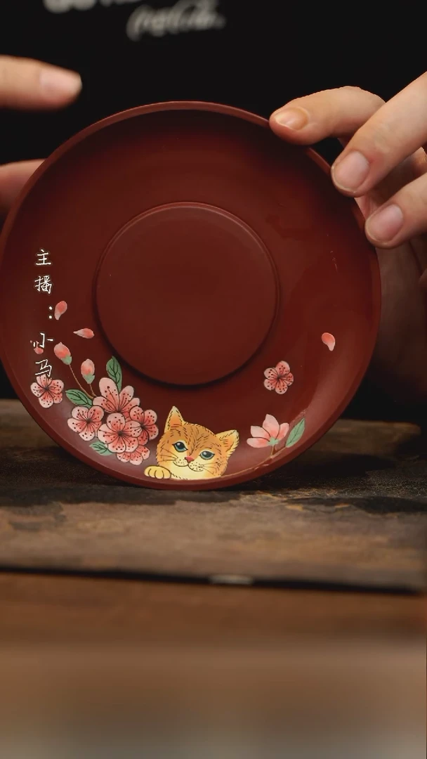 茶壶紫砂小猫 杯垫