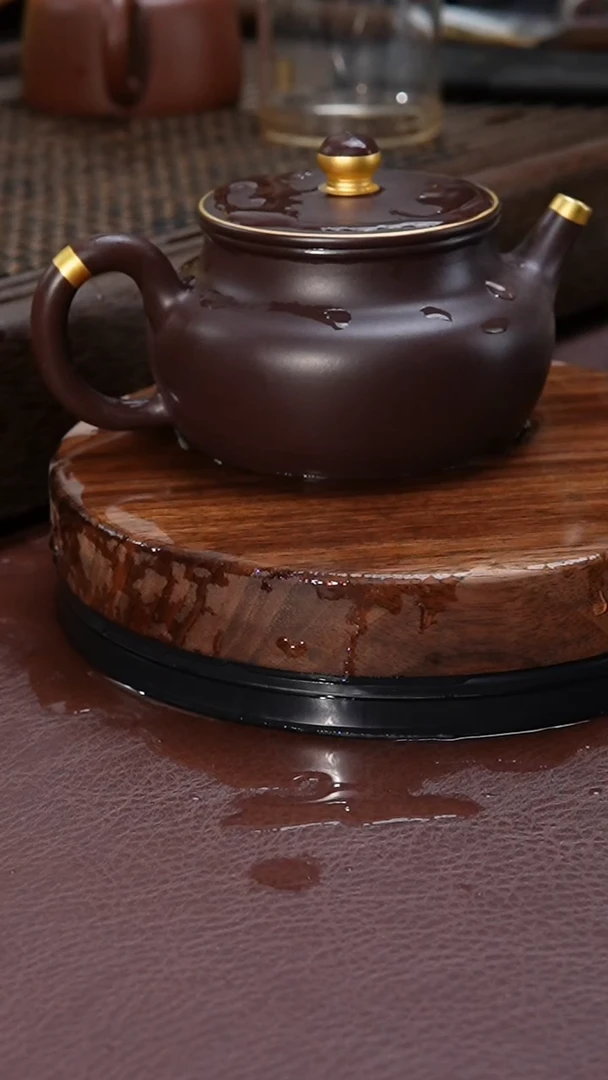 【闪购商品】紫砂茶壶描金炮嘴得韵紫砂壶