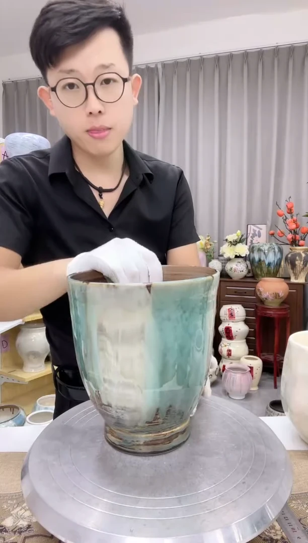 7.6直链接陶瓷花盆播