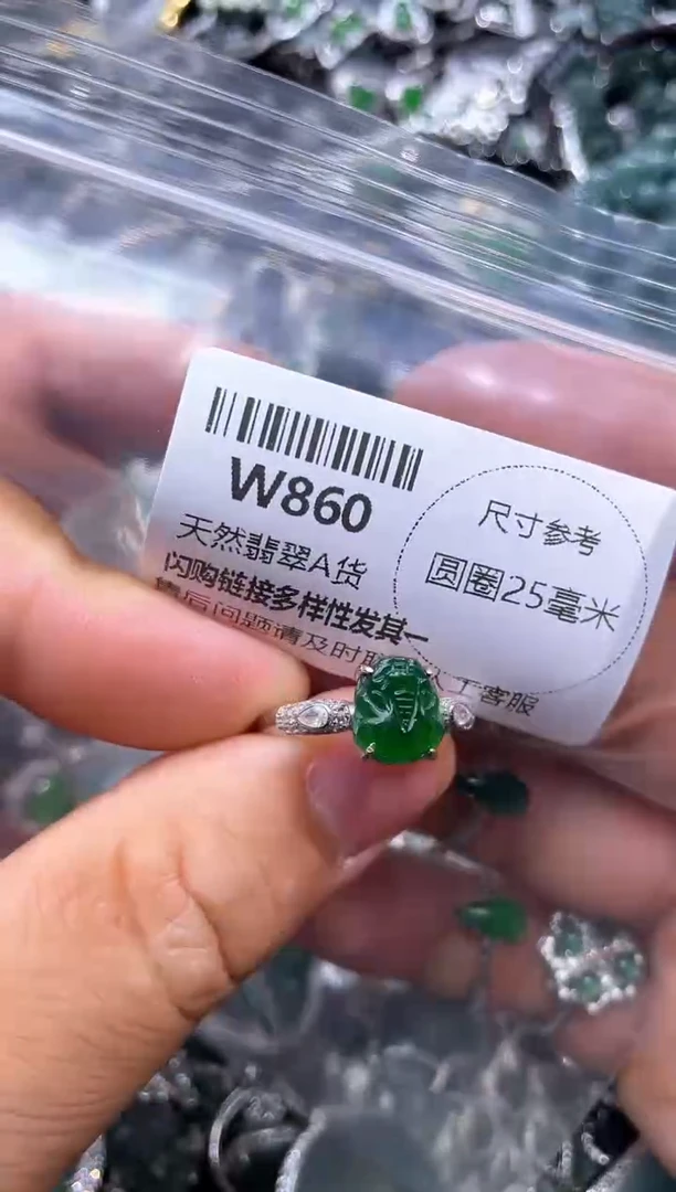 【闪购商品】翡翠颈饰未镶嵌W860戒指