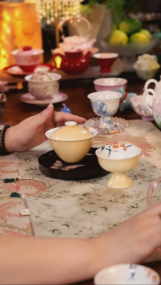 盖碗+壶承+2个杯