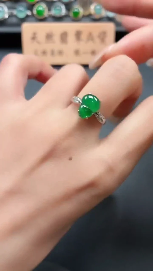 银S925镶嵌戒指翡翠11111