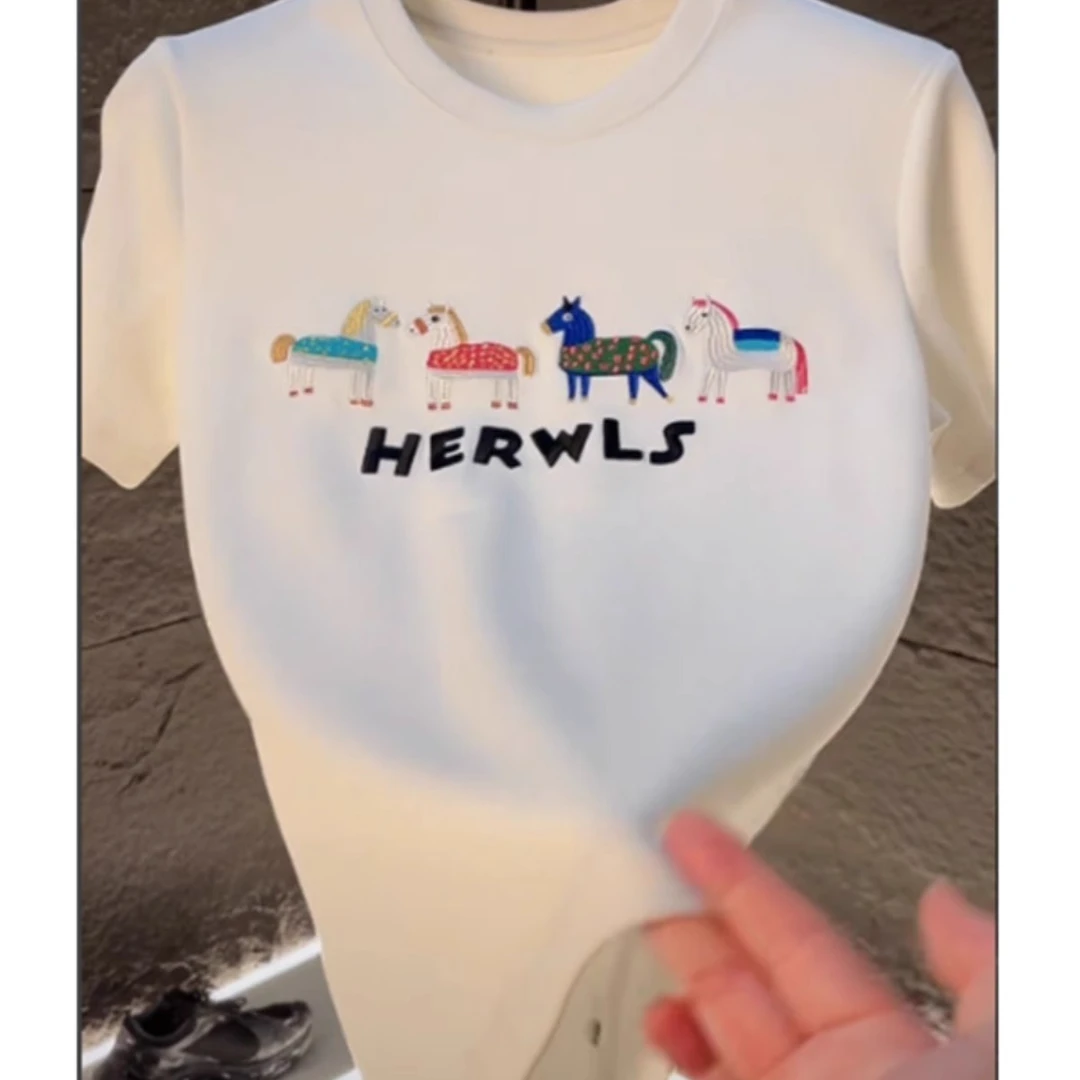 纯棉短袖T恤ins男士夏季痞帅透气潮流潮牌宽松印花休闲百搭上衣