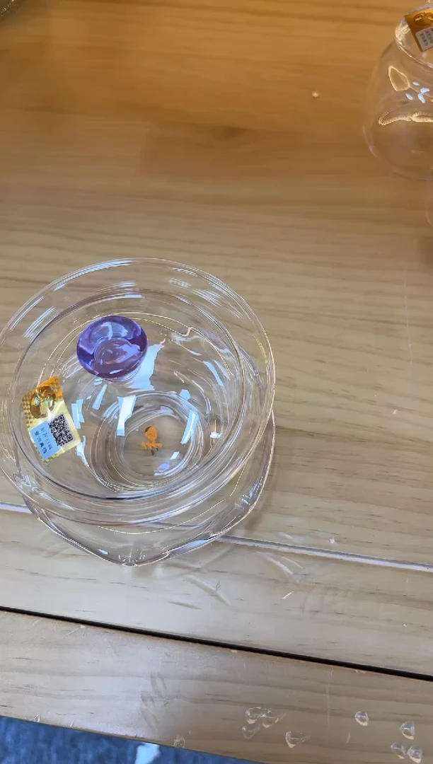 禾器-禅语盖碗-浅紫色