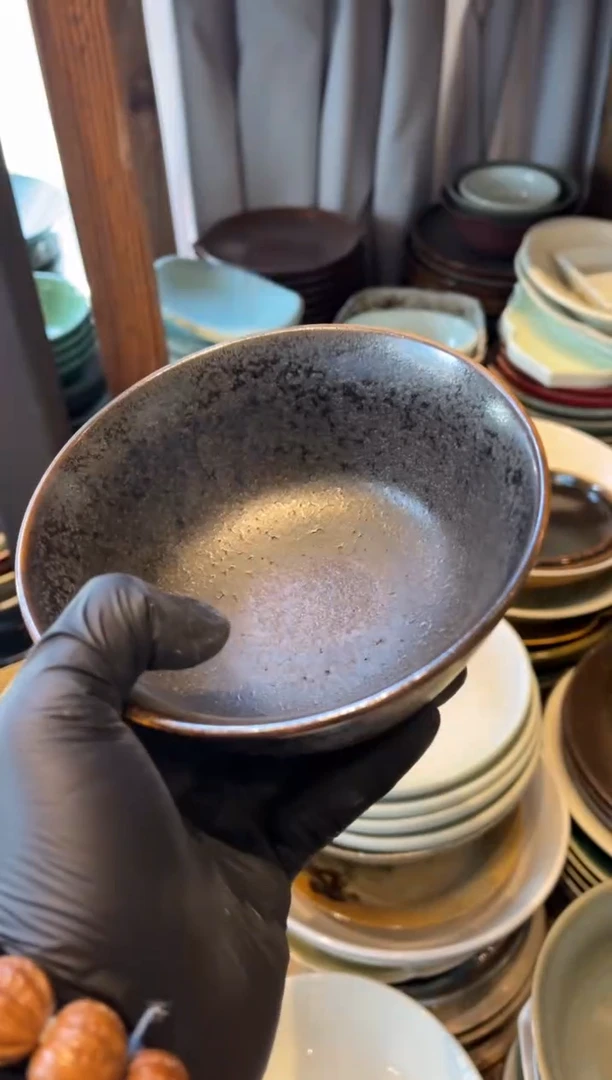 【闪购商品】瓷片836，碎银马蹄碗粥碗