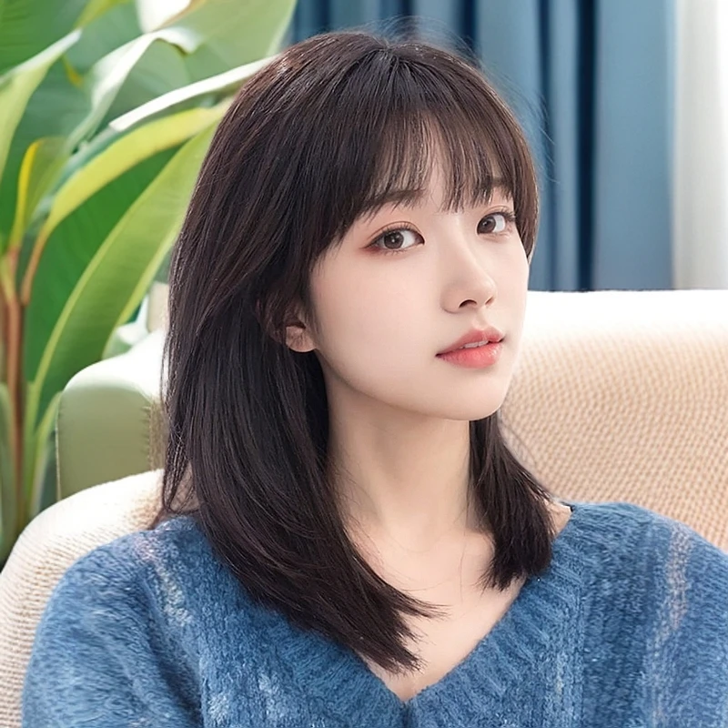 {娟姐专享}女士真人发丝假发头套锁骨发造型