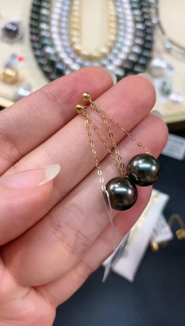 【闪购商品】海水珍珠耳饰18K金镶嵌A137|1480