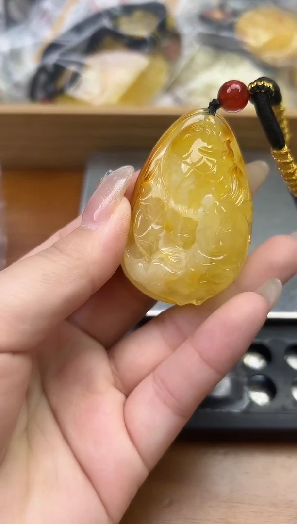 裸石琥珀未镶嵌琥珀蜜蜡吊坠