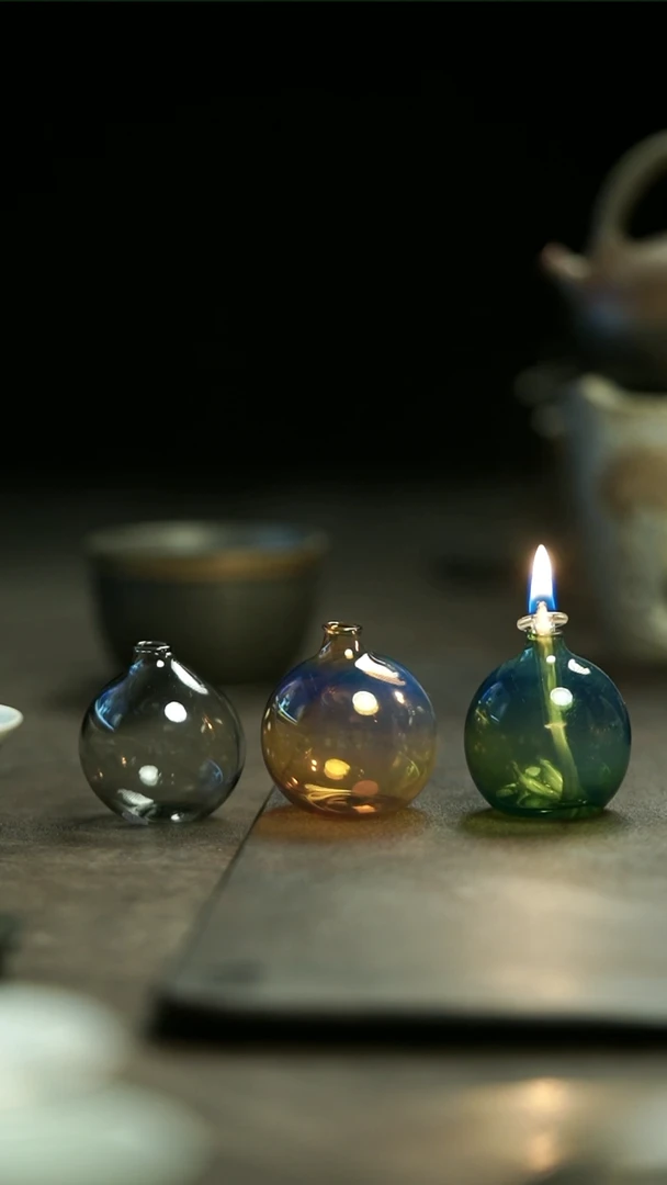 【闪购商品】玻璃手工油灯一下单备注颜色