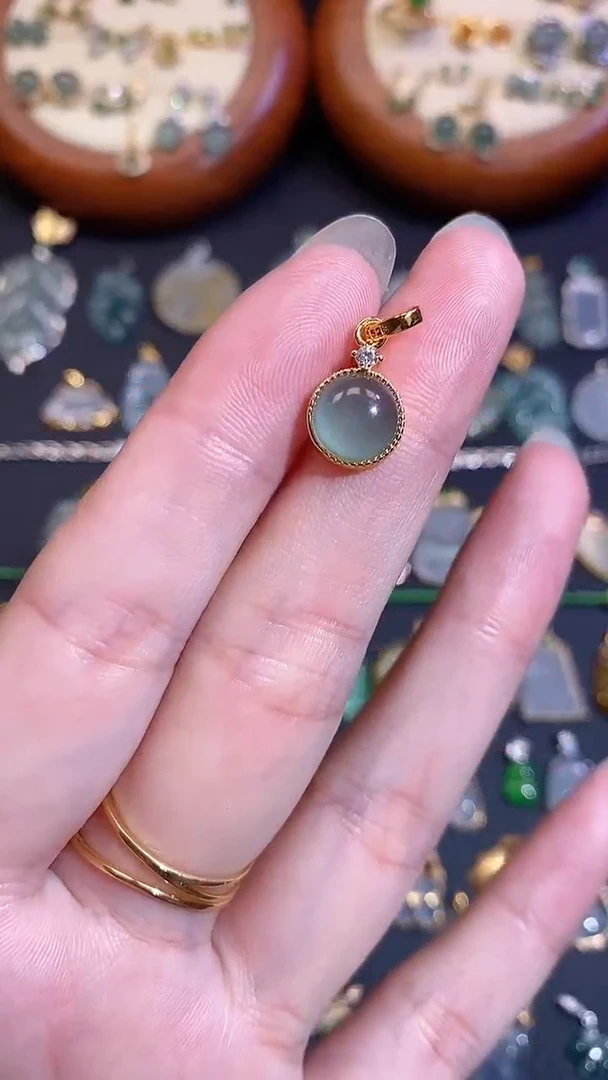 翡翠银S925镶嵌颈饰111111