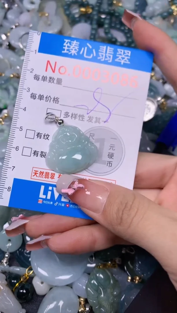 【闪购商品】翡翠颈饰未镶嵌含绳0003086