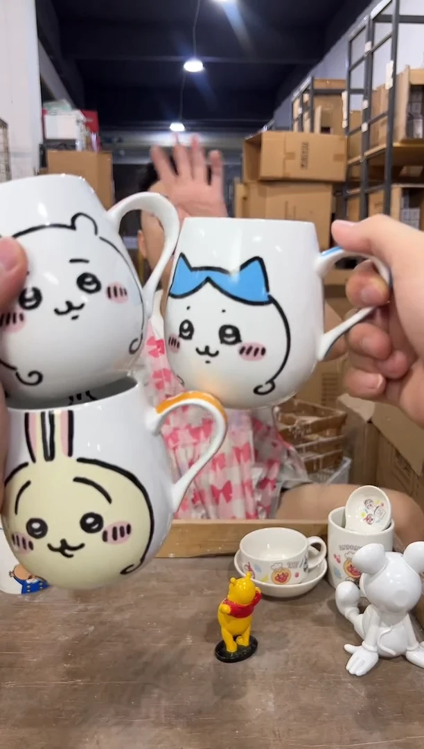 瓷片cikawa大肚杯3件套
