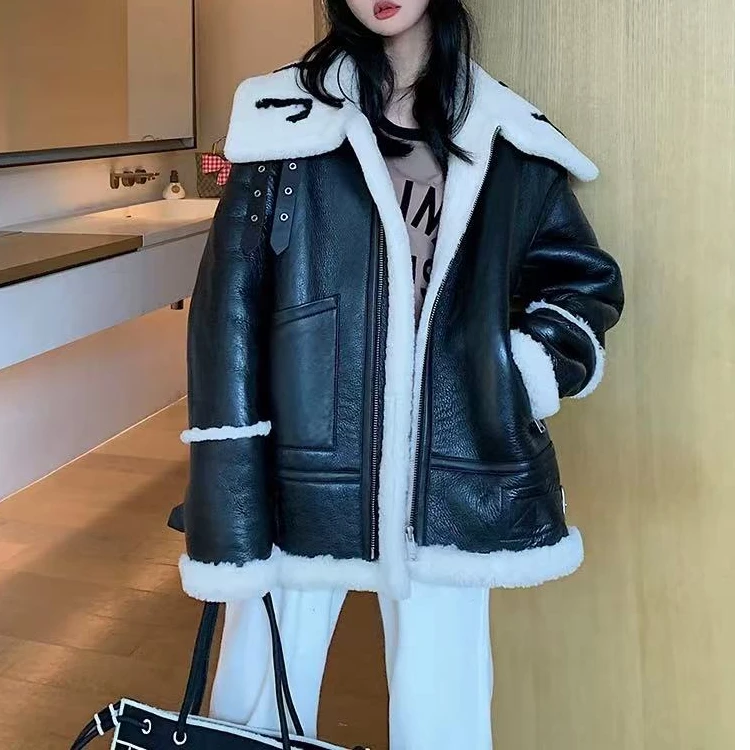 冬季新款百搭时尚休闲复古韩版宽松短款加厚棉服外套（非图片款）