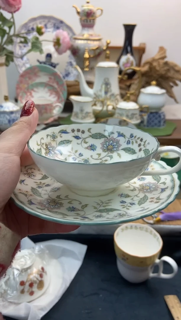 瓷片全新则武扩口咖啡杯谨慎参拍，防伪帖撕毁无售后