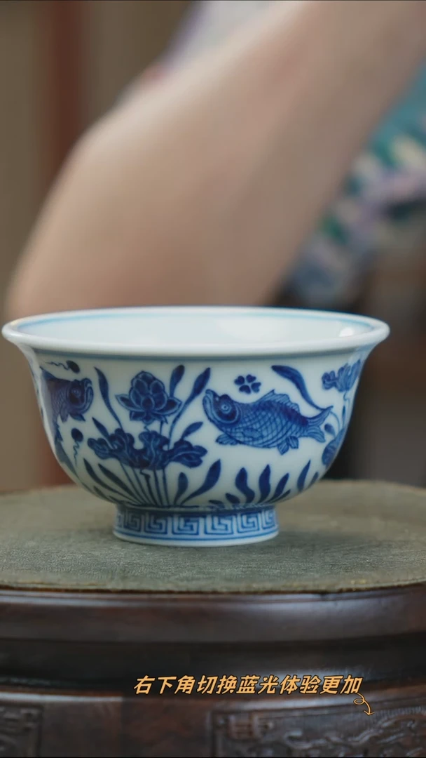 景德镇宁封窑陶瓷鱼藻压手