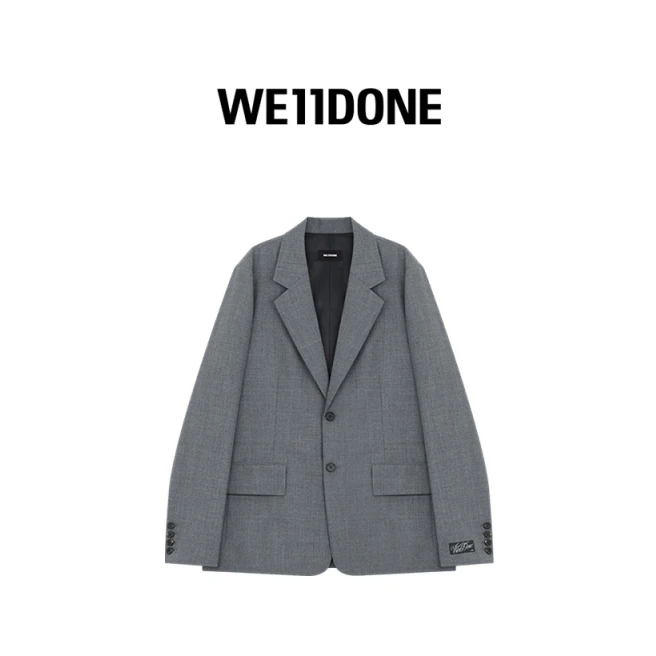 【25春夏新品】WE11DONE羊毛单排扣西装外套简约休闲通勤外套25-030