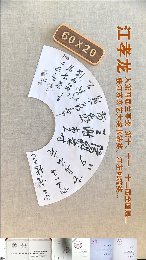 书法江孝龙书法扇面福利60*20乌衣巷
