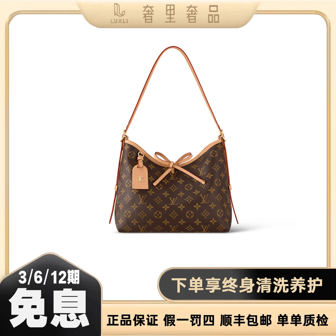 未使用 LouisVuitton/路易威登 Carryall老花单肩包小号/中号