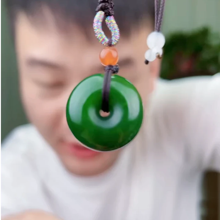 和田玉碧玉平安扣吊坠（拍一发一，多样性发货！）